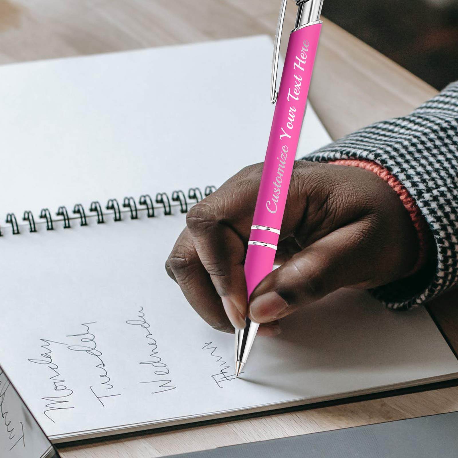 Custom Engraved Ballpoint Pens Bulk 96 Pack with Stylus Tip - Personalized Name/Message Pens for Men & Women - Ideal for Office, Birthday & Graduation Gifts - Medium Point Black Ink - Perfect for Business Promotions, Corporate Events & Everyday Writing Needs