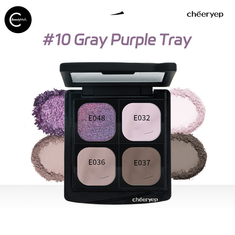 CHEERYEP (QIANYAN) Professional 4-Color Eyeshadow Palette - Long Lasting, Highly Pigmented Makeup for Day & Night Looks - Perfect for Parties, Weddings & Everyday Wear