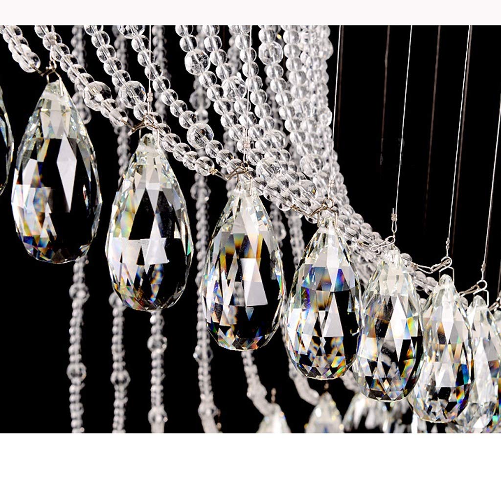 GAOXIN Spiral Staircase Crystal Chandelier with Pineapple Beads - 40x120cm Large Living Room Lighting for Duplex Villas & Luxury Homes | Elegant Ceiling Lamp for Stairwells, Foyers & Grand Entrances