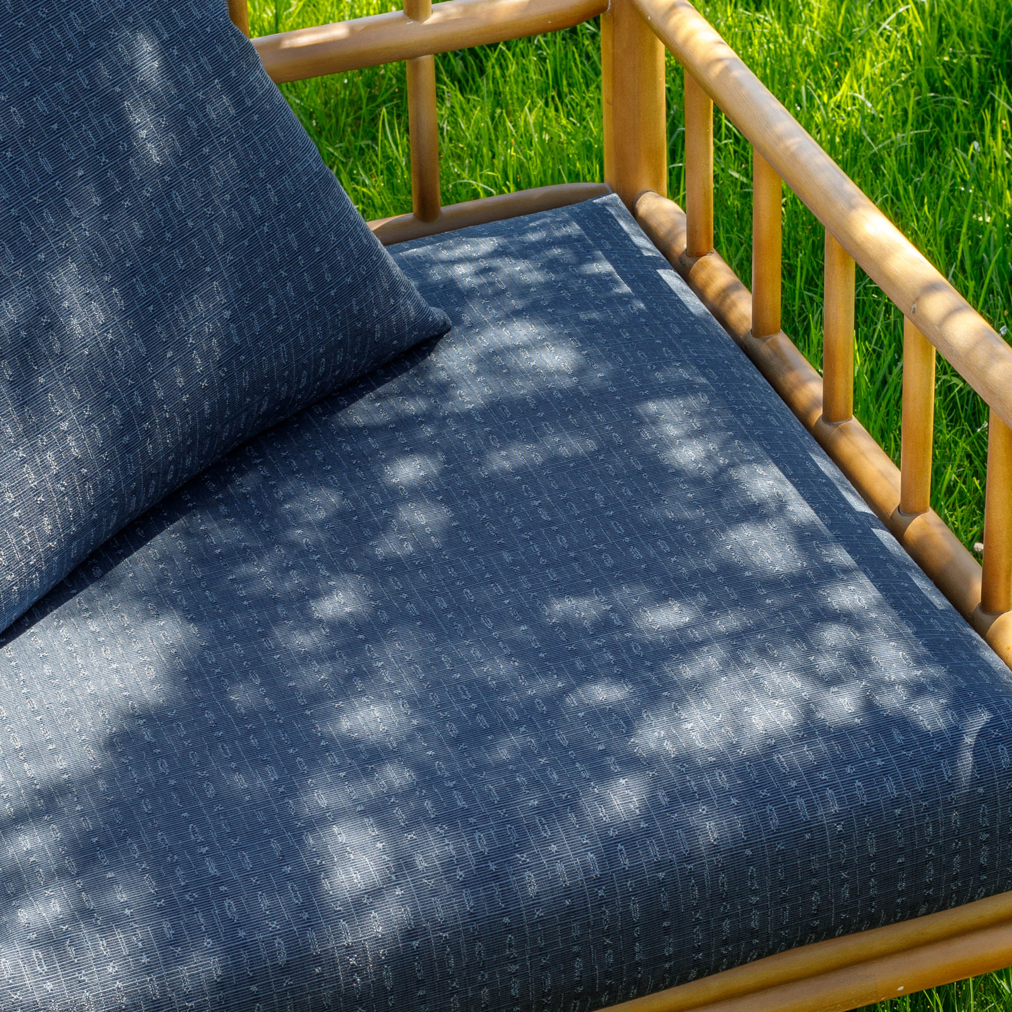 Premium Sunbrella Outdoor Fabric - Waterproof, UV-Resistant, Fade-Proof - Indigo Blue - Perfect for Patio Furniture, Cushions, Awnings & Outdoor Decor