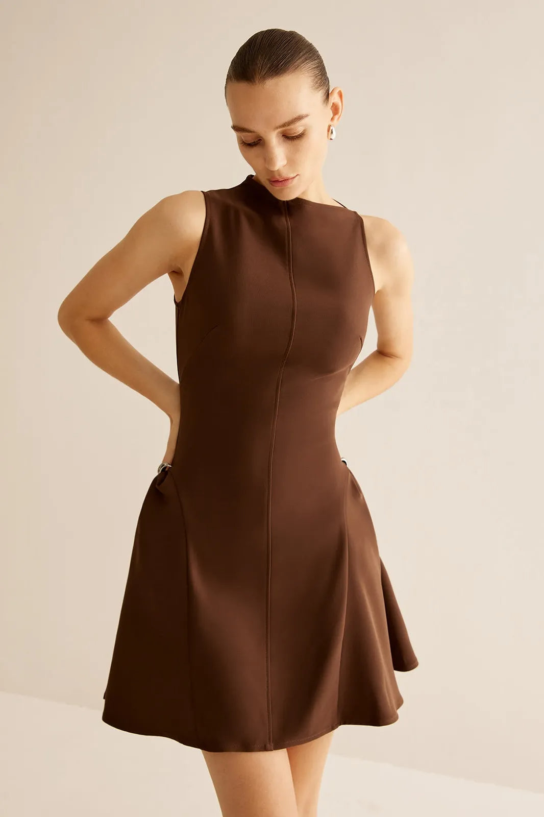 Asymmetrical Flared Mini Dress - Trendy Women's Party & Cocktail Dress for Night Out & Special Occasions