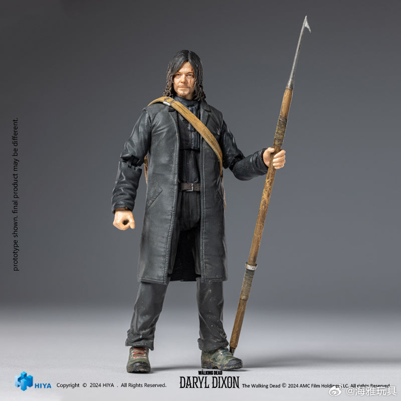 PRE ORDER - Hiya 1/18 Scale 4-Inch The Walking Dead Daryl Dixon Action Figure - Exquisite Mini Collectible Series for Display & Role Play - Perfect for Fans, Collectors & Gift Giving