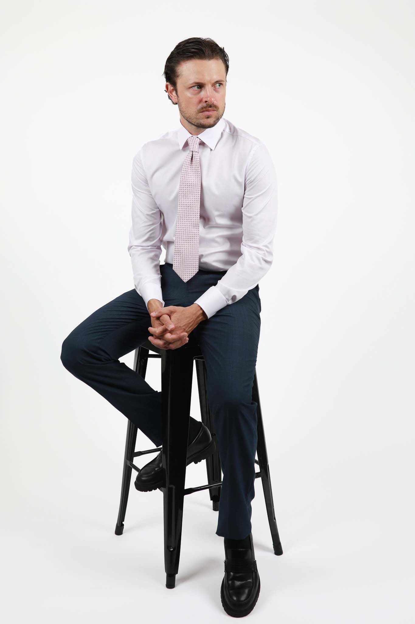 Stylish Blush Micro Check Shirt for Men - Slim Fit Casual Button Down Shirt for Office, Date Night & Spring Outfits