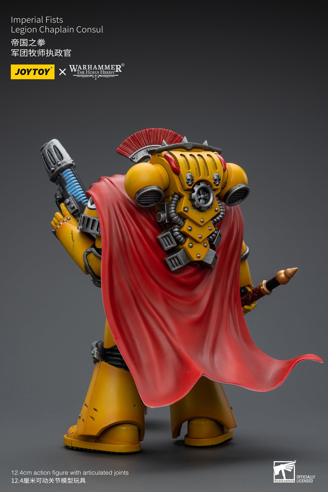 JOYTOY 1/18 Scale Warhammer 40K The Horus Heresy Imperial Fists Legion Chaplain Consul Action Figure - Collectible Model for Warhammer Fans & Tabletop Gaming Enthusiasts