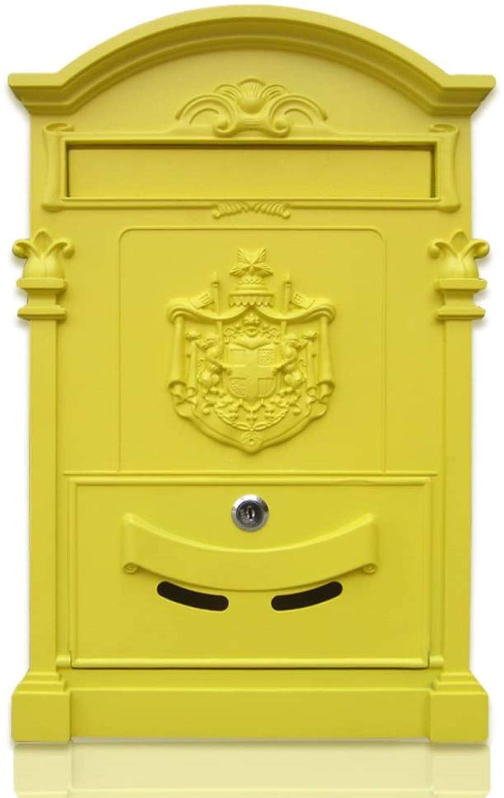 Waterproof Outdoor Mailbox - Large Retro European Style Wall Mounted Post Box for Newspapers, Magazines, and Letters (Color C) - Perfect for Garden, Porch, and Front Yard Decoration