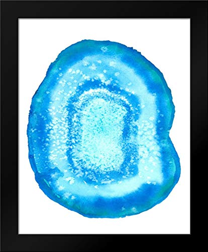 Naomi McCavitt Radiant Geode III - 19x24 Inch Black Modern Framed Wall Art Print - Contemporary Home & Office Decor for Living Room, Bedroom or Gallery Display