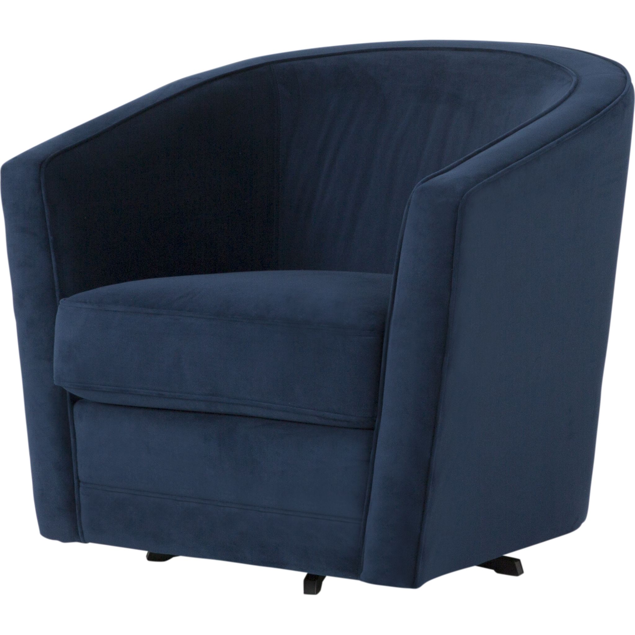 Alice Swivel Chair - 360 Degree Rotating Office Chair with Ergonomic Design in Navy Blue - Perfect for Home Office, Study Room & Workspace