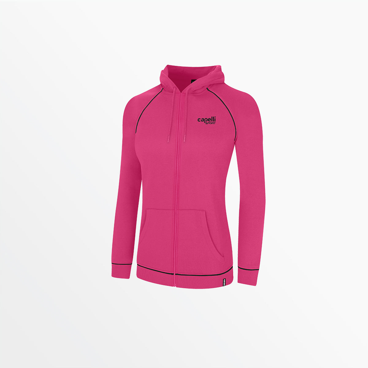 Women's Empire Zip Hoodie with Piping - Stylish & Comfortable Fleece Jacket for Casual Wear, Workouts & Outdoor Activities