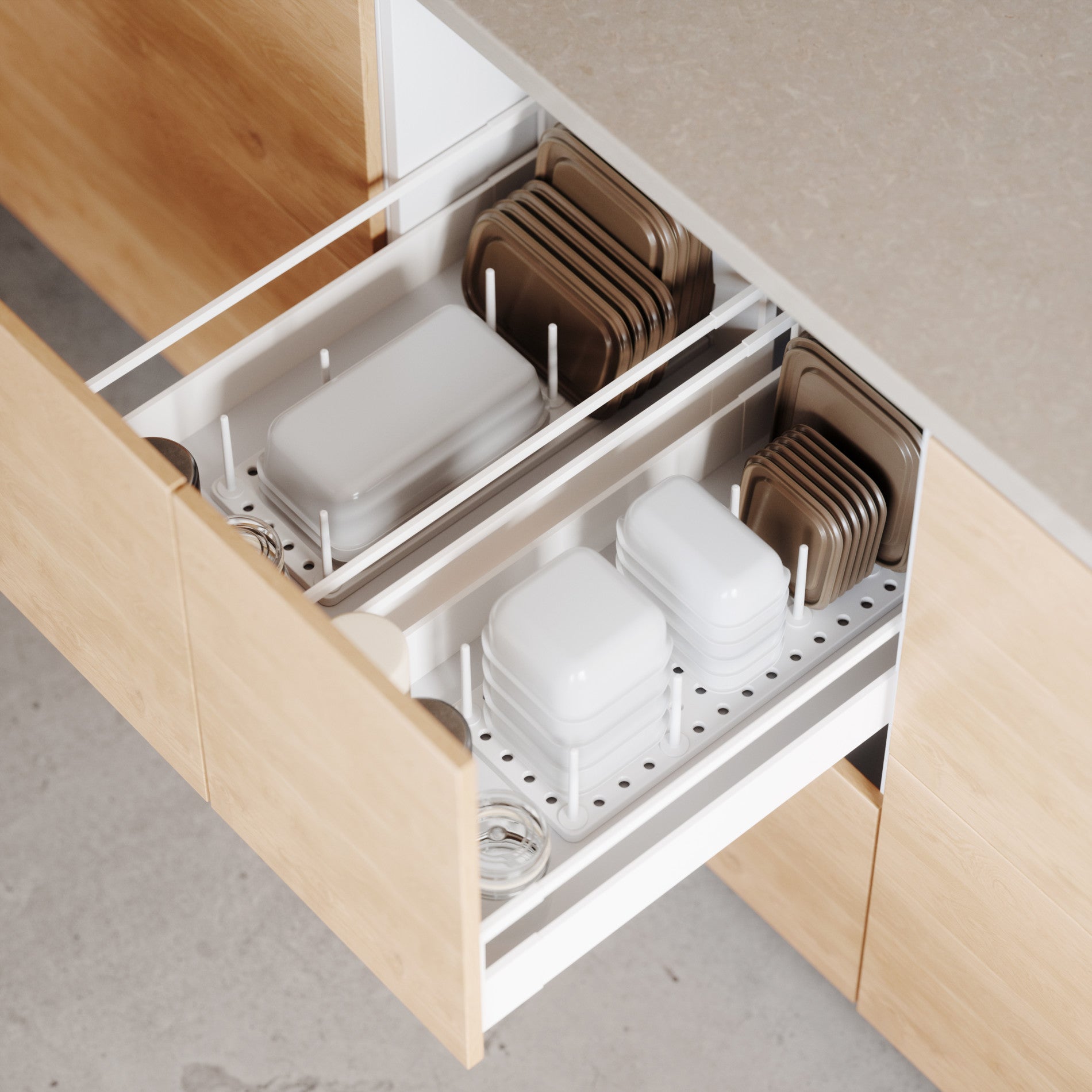 Peggy Drawer Organizers Set of 2 - Bamboo Drawer Dividers for Clothes, Socks & Underwear - Perfect for Bedroom, Closet & Dresser Organization