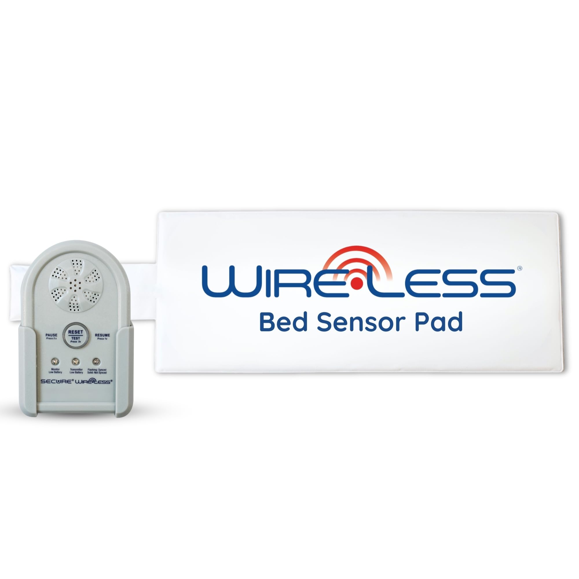 Wireless Bed Alarm for Elderly - 12x30 Inch Sensor Pad with Remote Alert Monitor - Fall Prevention & Bed Exit Alert System for Dementia Patients - Ideal for Home Care, Nursing Homes, and Assisted Living Facilities