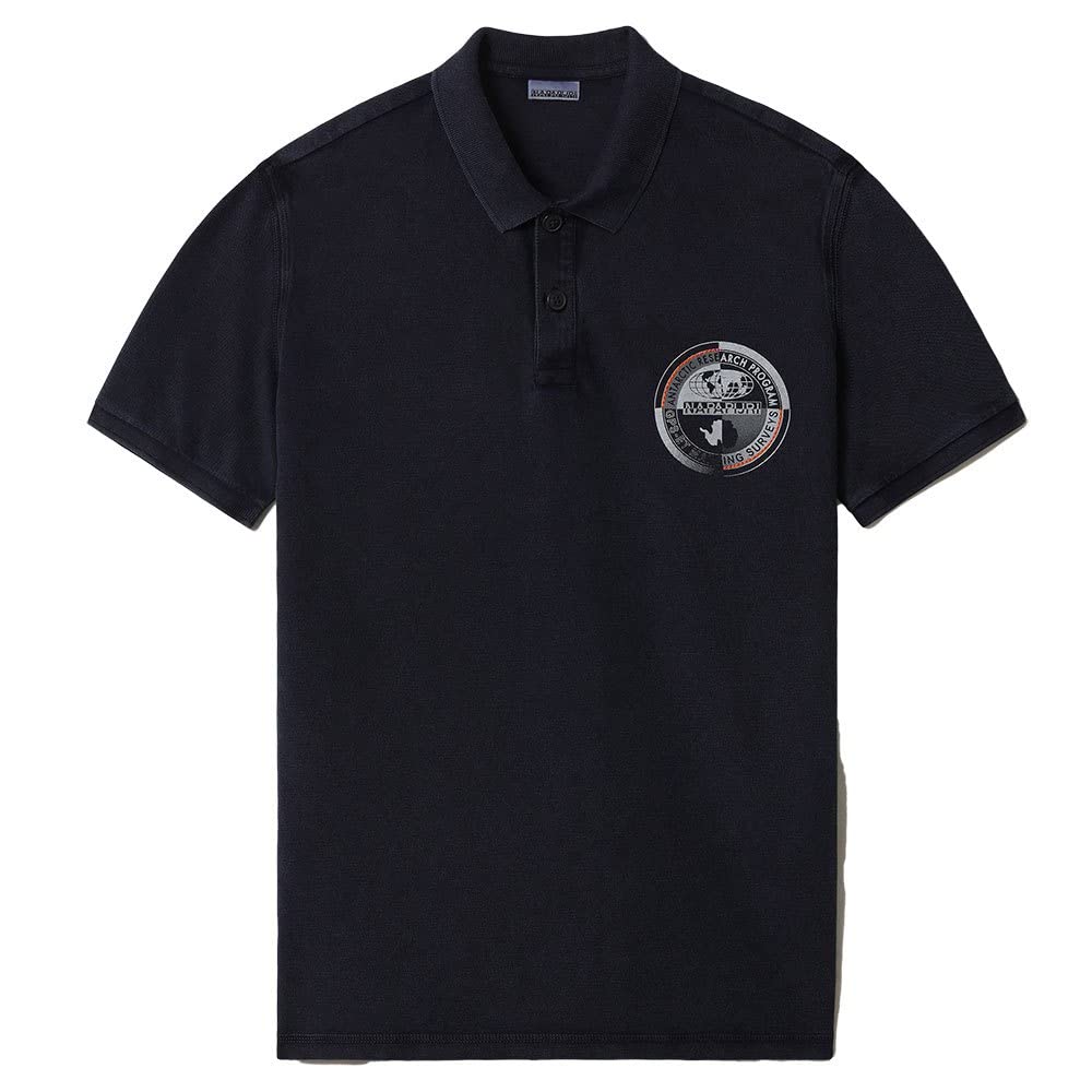 Napapijri Men's Short Sleeve Polo Shirt - Collar & Button Down Casual T-Shirt NP0A4F68 EOB | Perfect for Golf, Office Wear & Summer Outfits