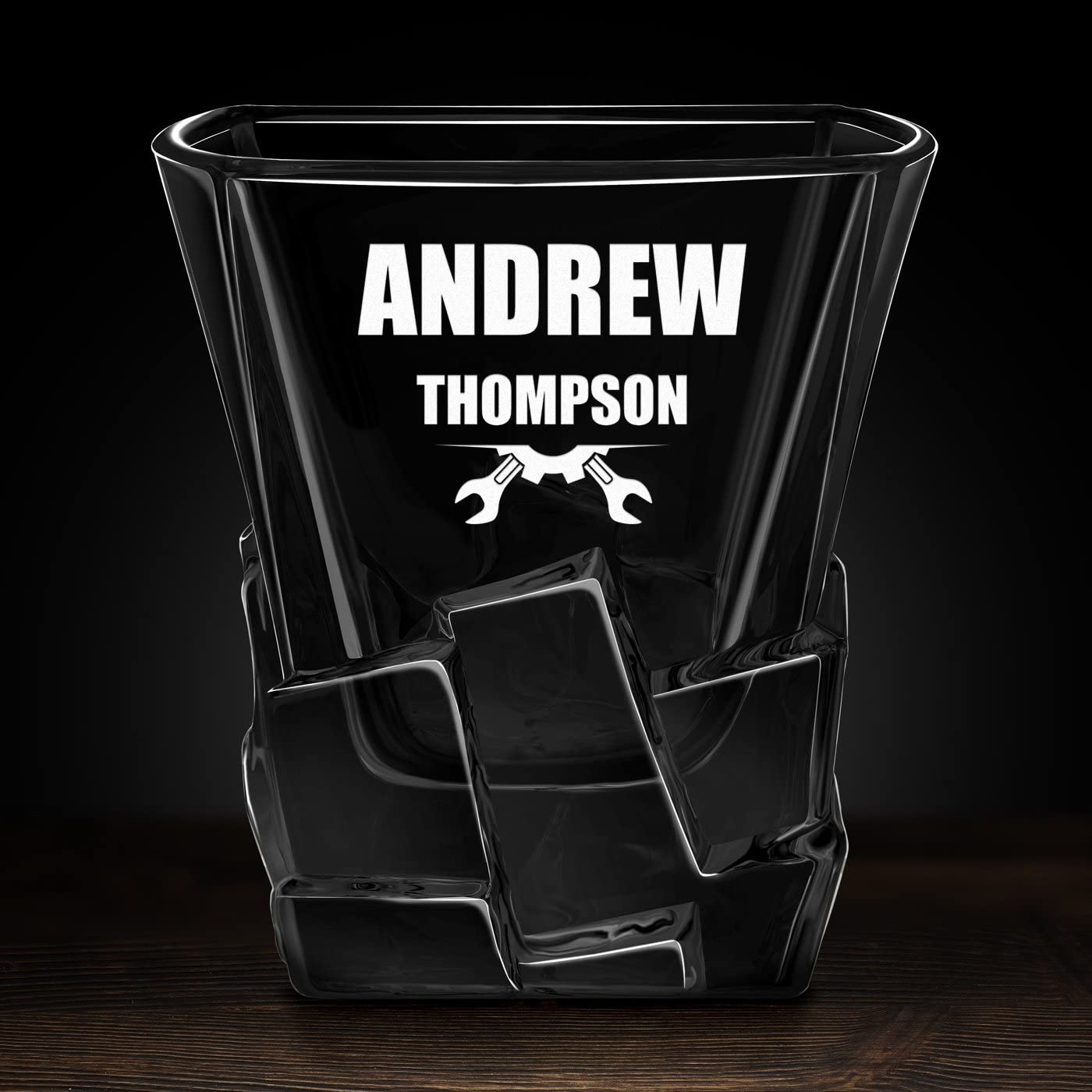Premium Personalized Engraved Whiskey Glass Set for Men - Modern & Elegant Barware Gift for Whiskey Connoisseurs - Birthday, Anniversary & Father's Day Present - Perfect for Home Bars, Parties & Special Occasions