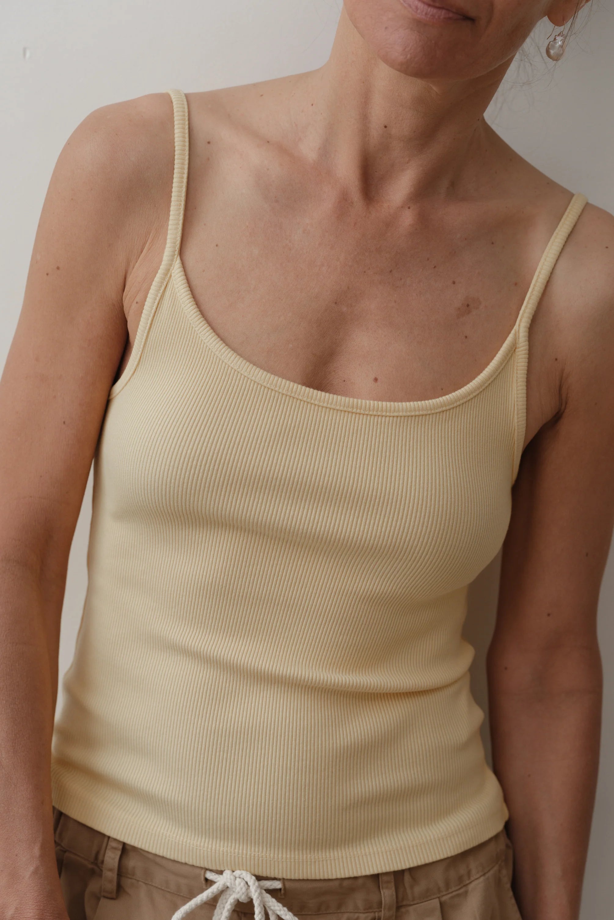 Butter Rib Spaghetti Tank Top for Women - Soft & Comfortable Summer Sleeveless Shirt - Perfect for Casual Outings, Beach Vacations & Layering