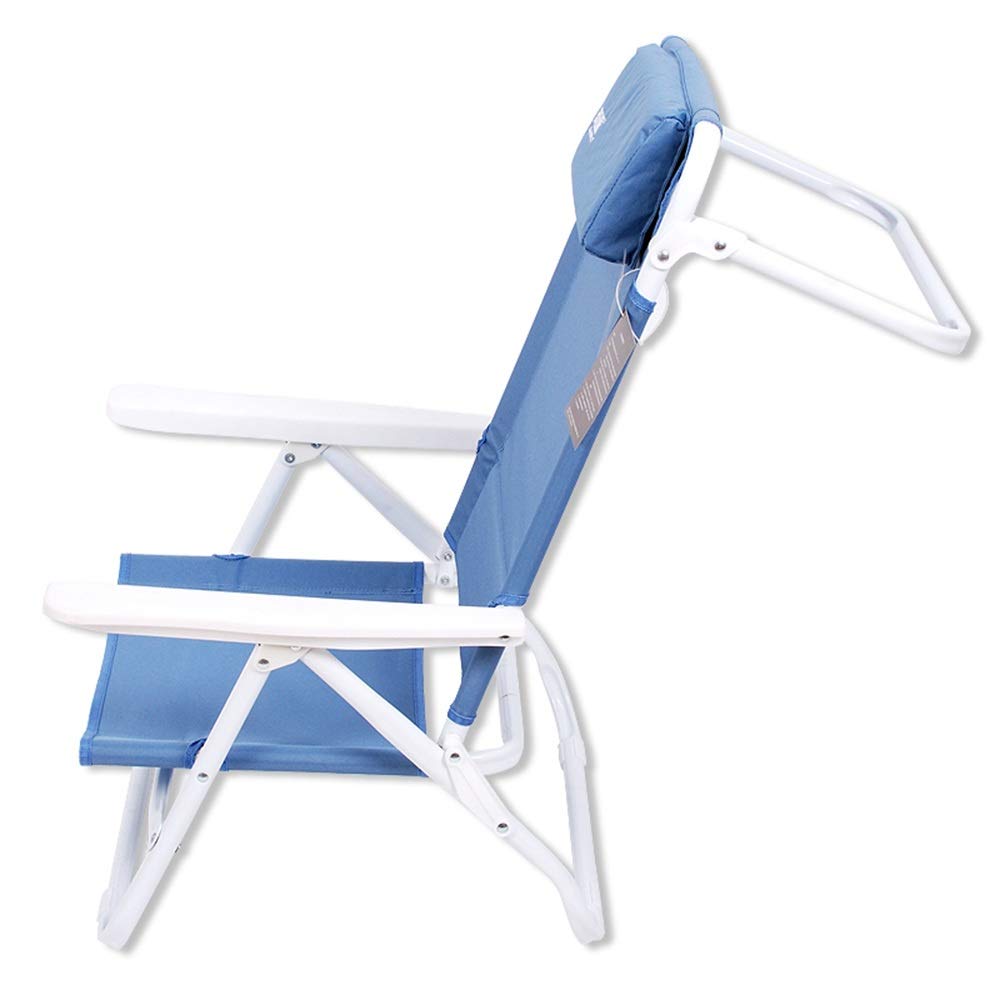 Portable Reclining Lounge Chair - Lightweight Folding Beach Chair for Outdoor Camping, Fishing, Picnics & Relaxing - Adjustable Backrest (40.6x19.3x11.8 Inches) - Perfect for Backyard, Beach, Park & Travel Use