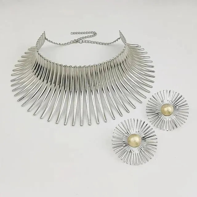 Authentic African Jewelry Handmade Beaded Necklace & Bracelet Set - Perfect for Weddings, Parties & Cultural Events