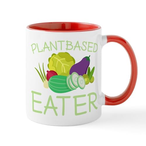 White/Red Inside - Vegetarian Plantbased Eater Vegan Mugs