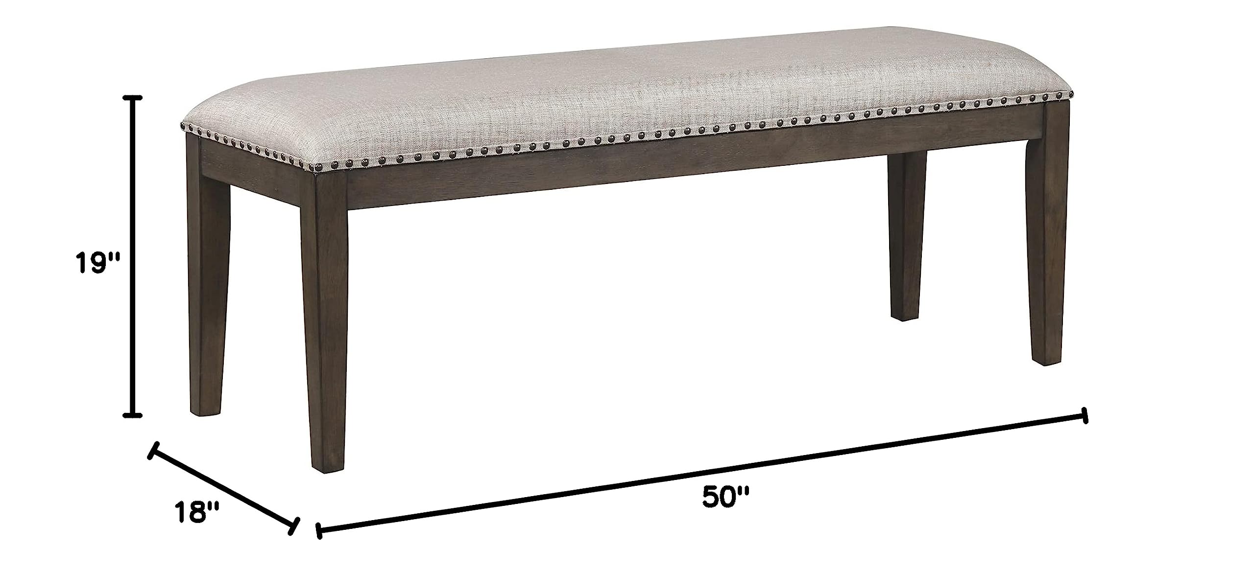 Sunset Trading Cali Bench in Brown - Stylish Wooden Bench for Patio, Garden, or Indoor Decor