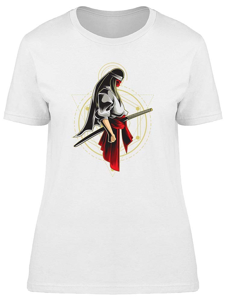 Trendy Samurai Warrior Graphic T-Shirt for Women - Stylish Casual & Streetwear Fashion for Everyday Wear, Outings, and Anime Conventions