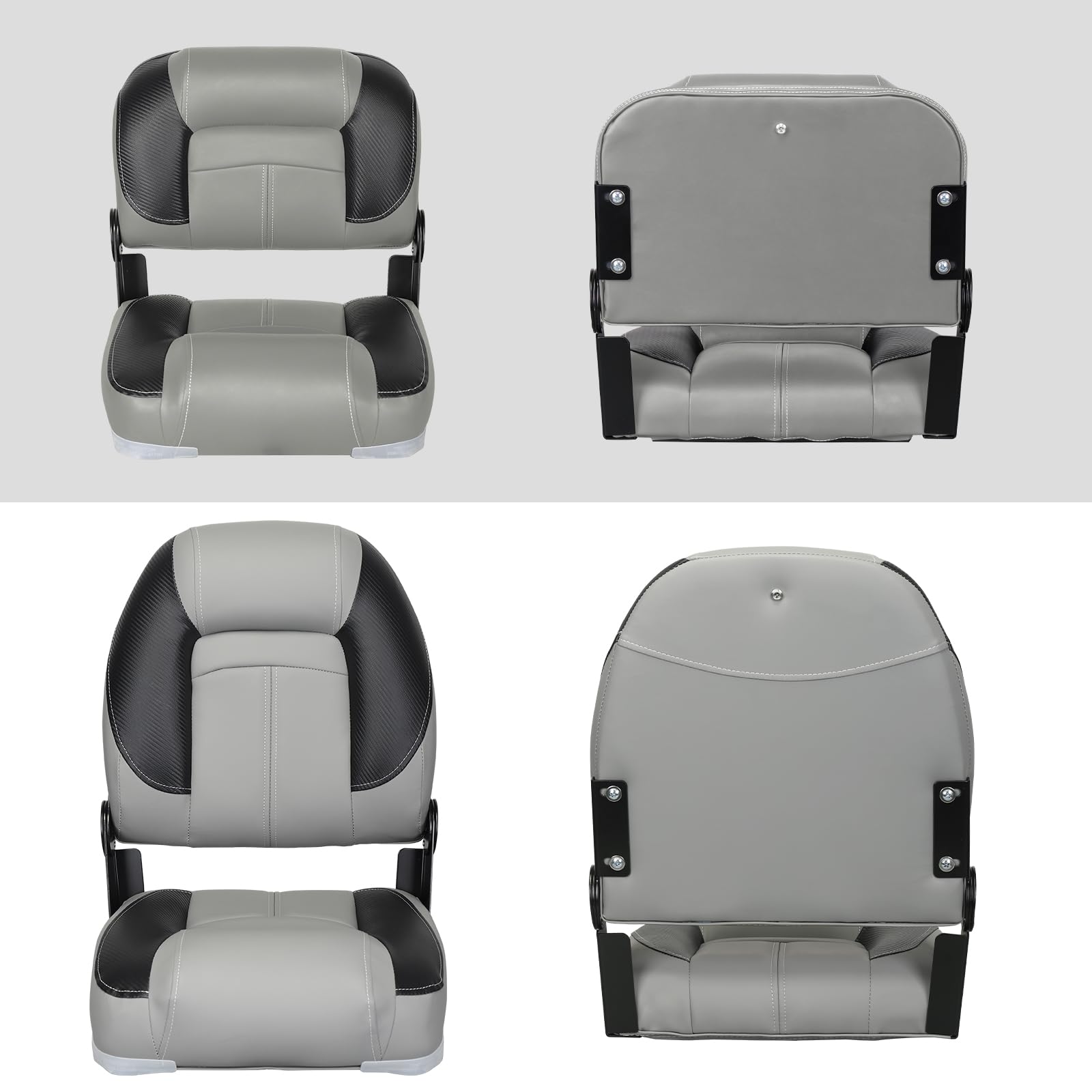 Leader Accessories Bass Boat Seats - Premium Folding Fishing Boat Seats for Comfort & Durability | Perfect for Bass Fishing, Pontoon Boats & Marine Use