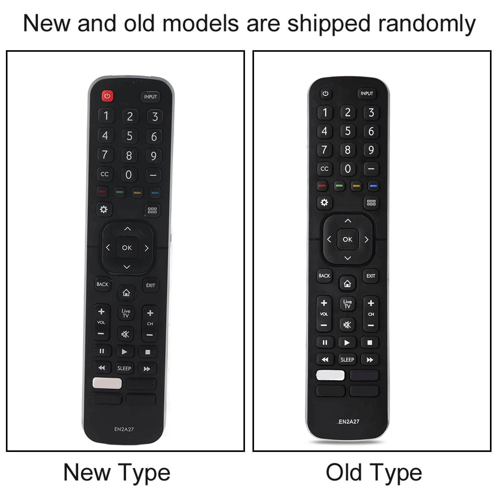 Universal TV Remote Control Replacement for Hisense LED TV - Compatible with EN2A27 Model | Easy Setup for Living Room, Bedroom & Home Theater Use
