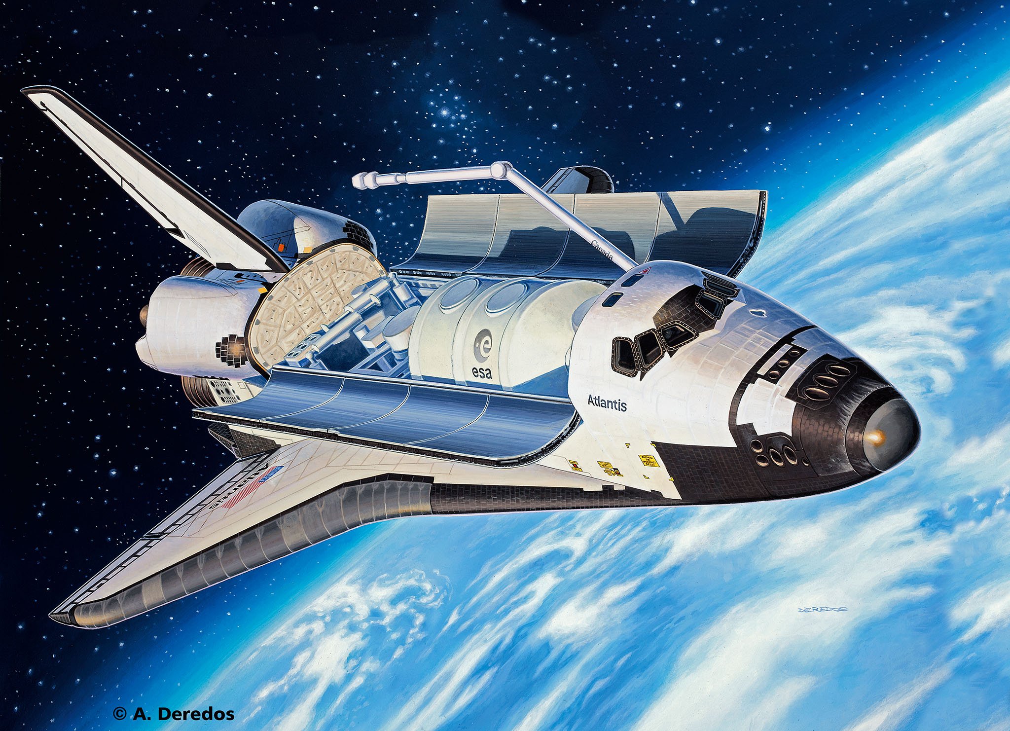 Revell 04544 Space Shuttle Atlantis Model Kit - NASA Spacecraft Building Set for Collectors & Hobbyists - Perfect for Home Display & STEM Education Projects
