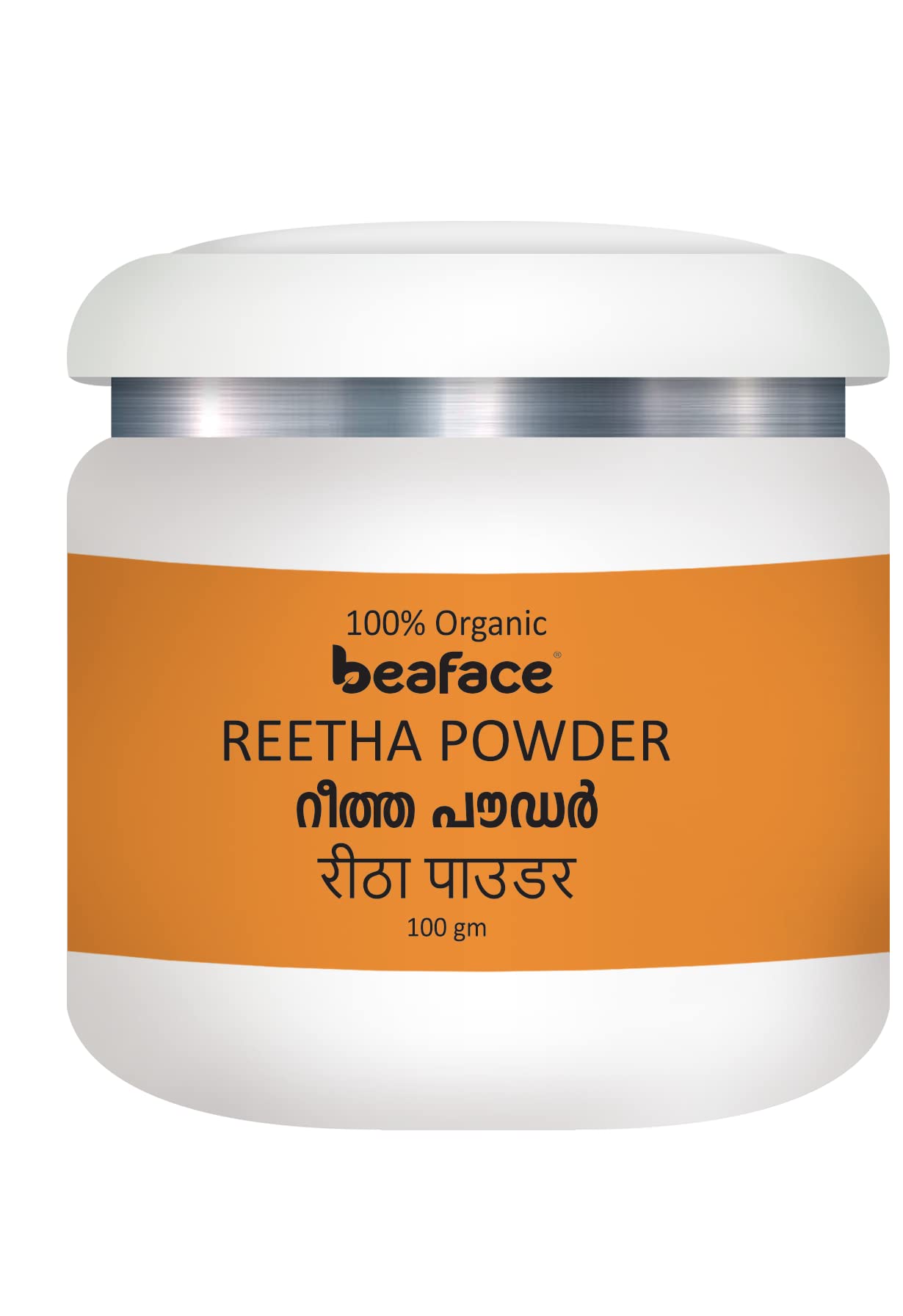 Organic Beaface Hair Cleaner with Reetha Powder & Multani Mitti - 100g Pack of 2 | Natural Shampoo for Hair Growth & Scalp Care | Perfect for Daily Hair Wash & Ayurvedic Hair Treatment