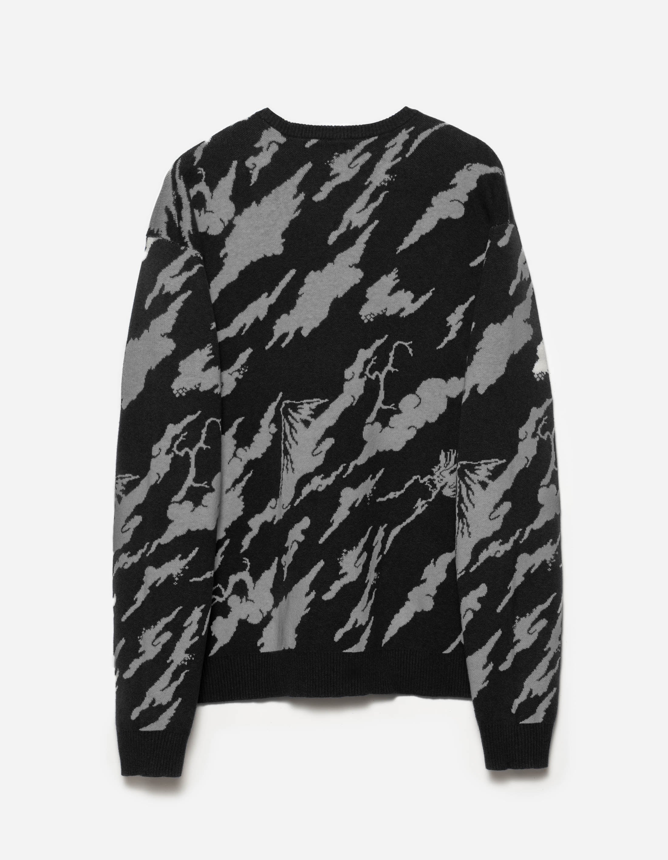 1485 Knitted Camo Crew Sweat Subdued Night - Military Style Sweatshirt for Men, Warm & Comfortable - Perfect for Outdoor Activities, Hunting & Casual Wear