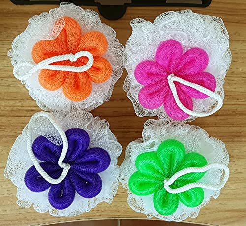 Premium Round Loofah Sponge for Men & Women - Exfoliating Body Scrubber for Deep Cleansing & High Lather | Natural Bath Sponge for Couples (Pack of 2) | Perfect for Shower, Spa & Daily Skincare Routine