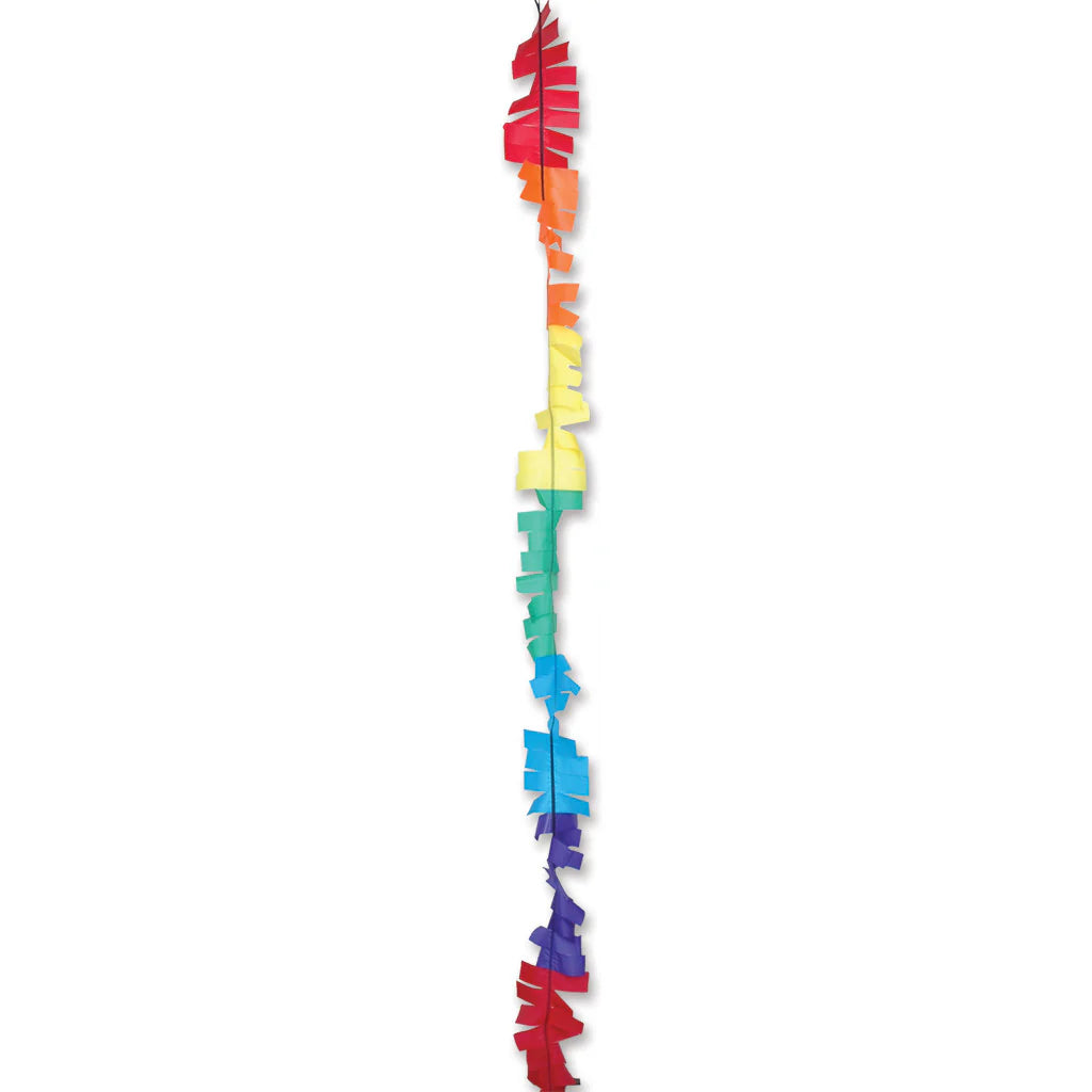 24' Fuzzi Kite Tail Rainbow - Colorful Kite Accessory for Outdoor Activities, Beach Fun & Family Playtime