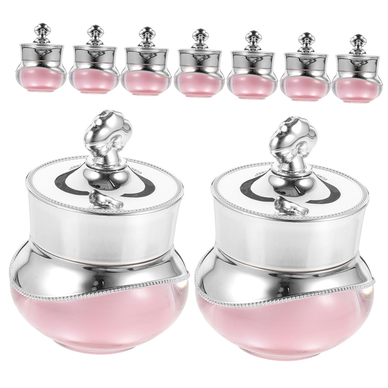 FRCOLOR Acrylic Cream Jars with Lids - 18 Pack for Travel & Cosmetics Storage