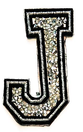 Silver Crystal Letter J