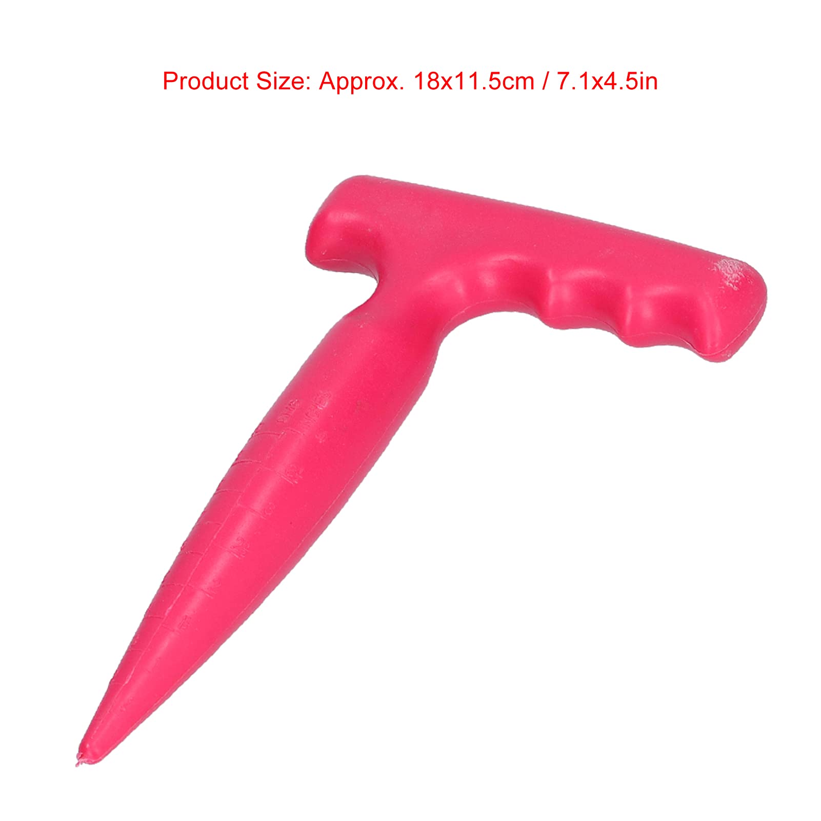7.1x4.5in Plastic Garden Seed Planter Tool with Long Handle - Bulb Planter & Hole Digger for Seedlings, Transplanting & Planting | Perfect for Home Gardening, Flower Beds & Vegetable Patches