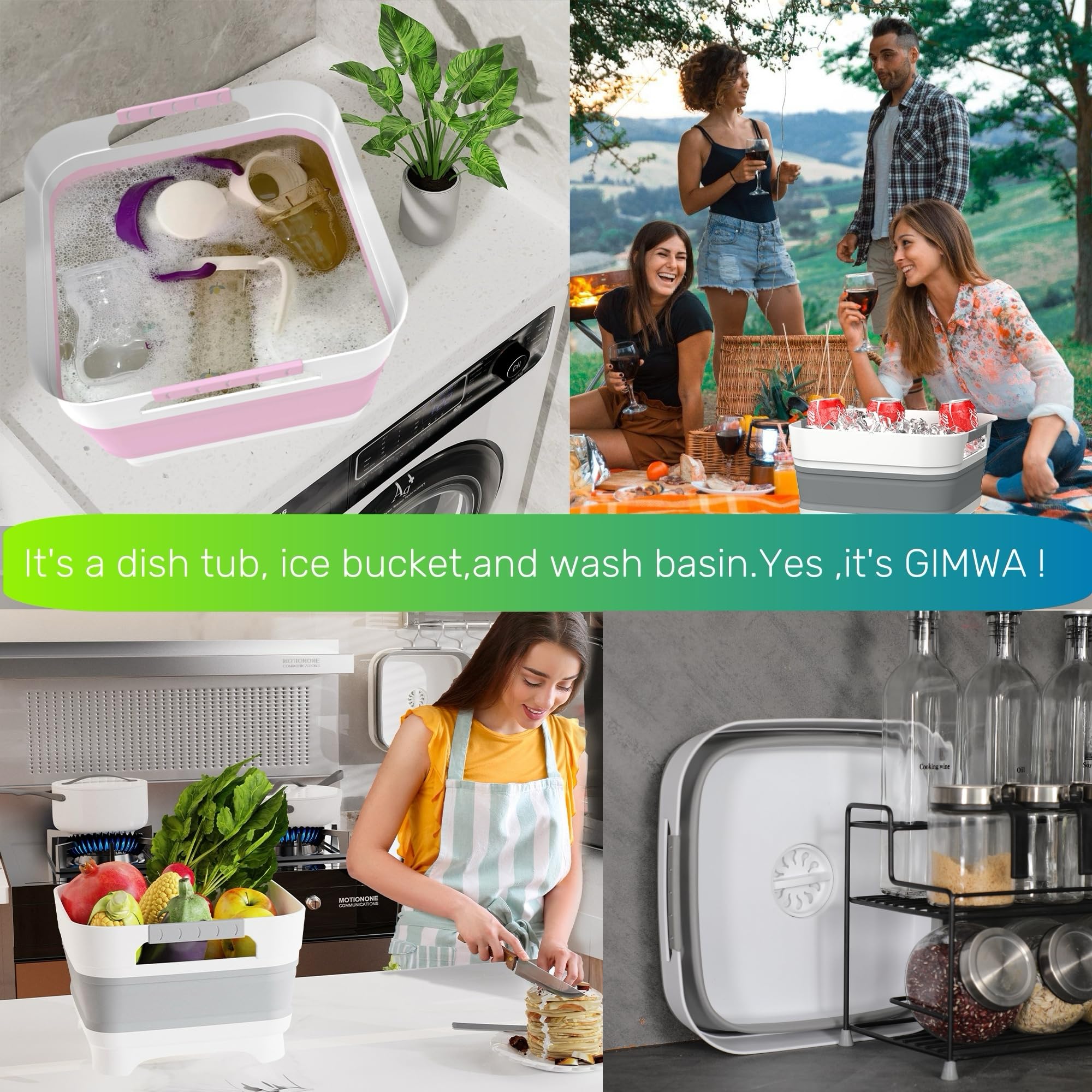 Foldable Baby Bottle Wash Basin - Portable & Versatile Kitchen Sink for RV, Camping, Travel - Durable & Easy to Clean for Home, Outdoor & Baby Care Use