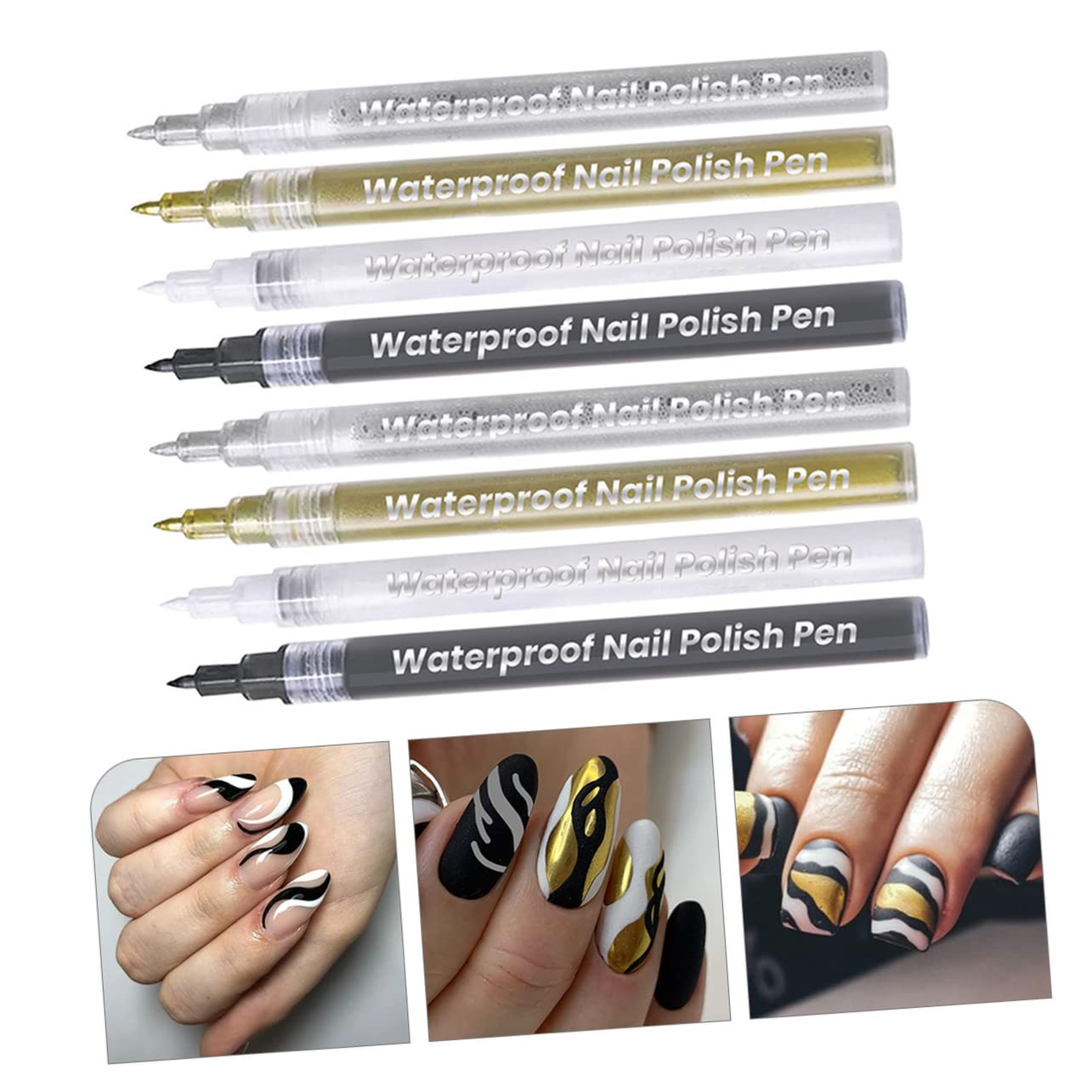 FOMIYES 8Pcs Professional Nail Art Pen Set - Dotting, Lining & Painting Tools for DIY Nail Designs | Perfect for Home Manicure, Salon Use & Nail Art Beginners