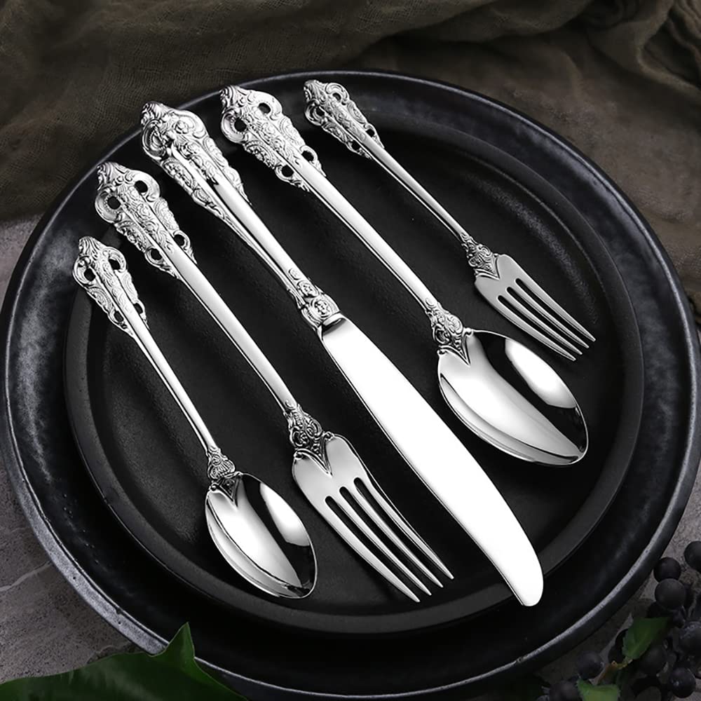 60-Piece Stainless Steel Flatware Set for 12 - Premium Silverware Cutlery Set for Home & Restaurant Use - Durable Kitchen Utensils for Everyday Dining, Dinner Parties & Catering Events