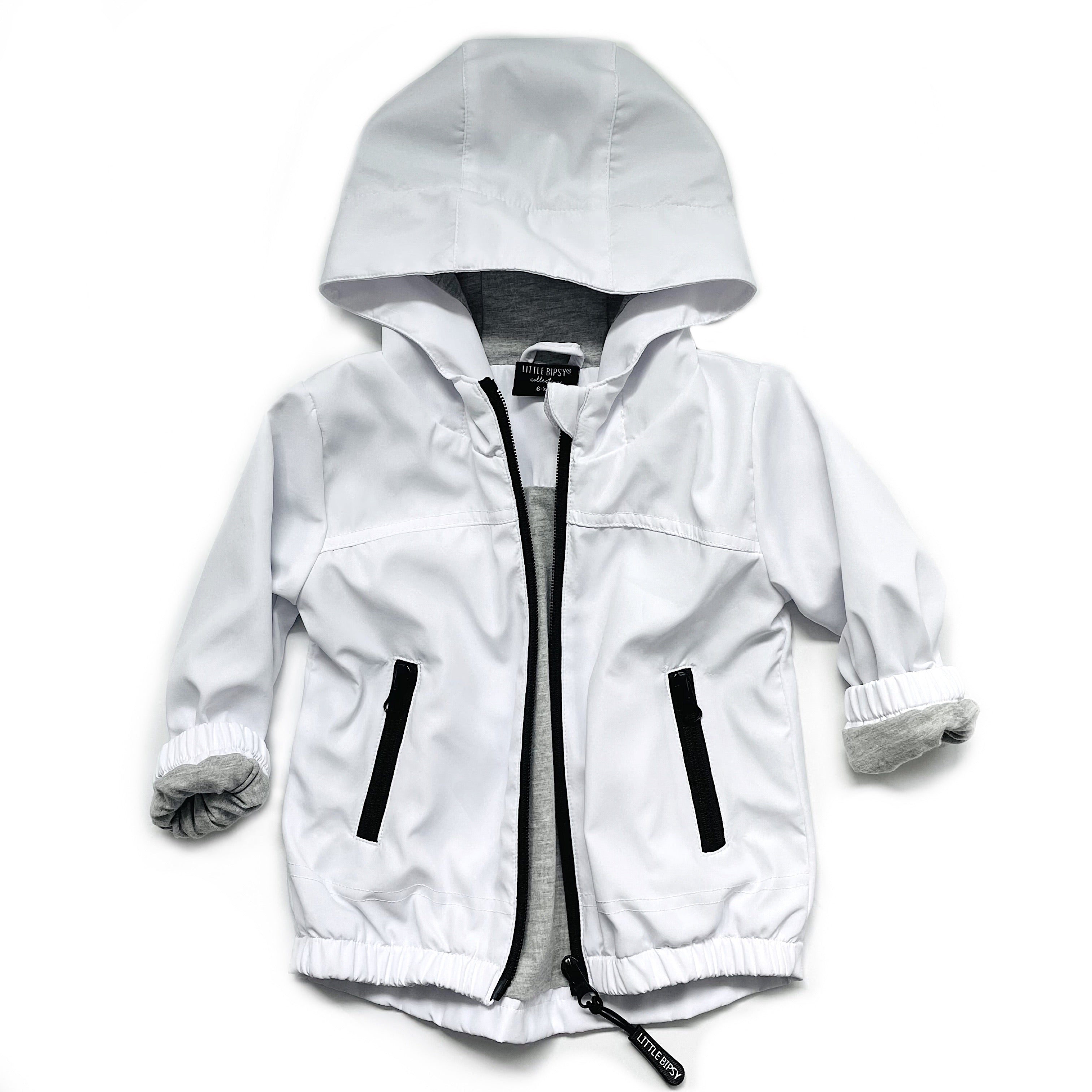 Men's Lightweight Windbreaker Jacket - White | Water-Resistant & Breathable Outdoor Shell for Running, Hiking & Travel