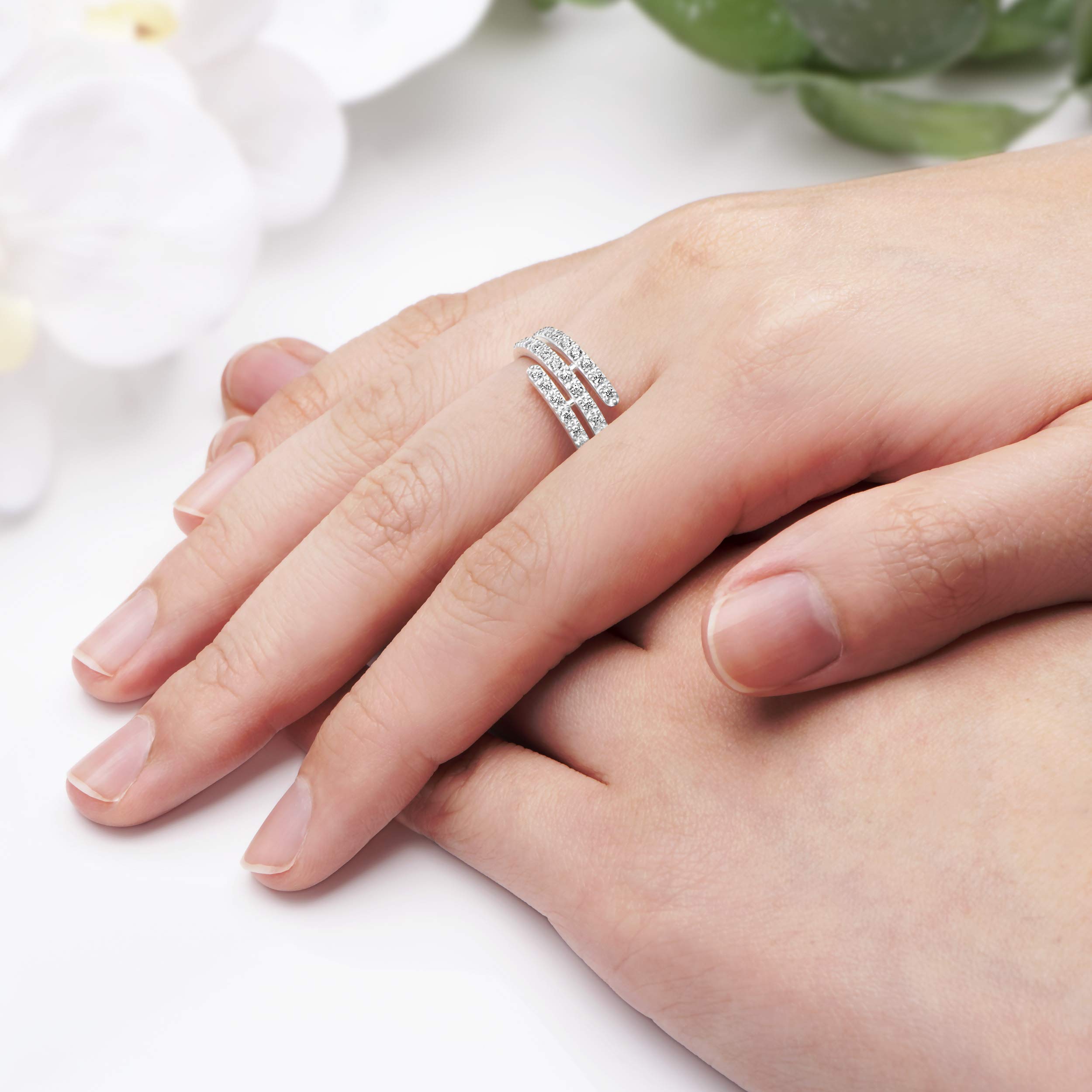 925 Sterling Silver Women's Wedding Band - Cubic Zirconia Eternity Ring, Stackable Love Ring for Teens & Girls | Perfect for Engagement, Anniversary & Daily Wear | Bridal Jewelry & Gift for Special Occasions | Ideal for Proposals, Date Nights & Romantic Surprises | Great for Valentine's Day, Anniversary Gifts & Bridal Shower Presents