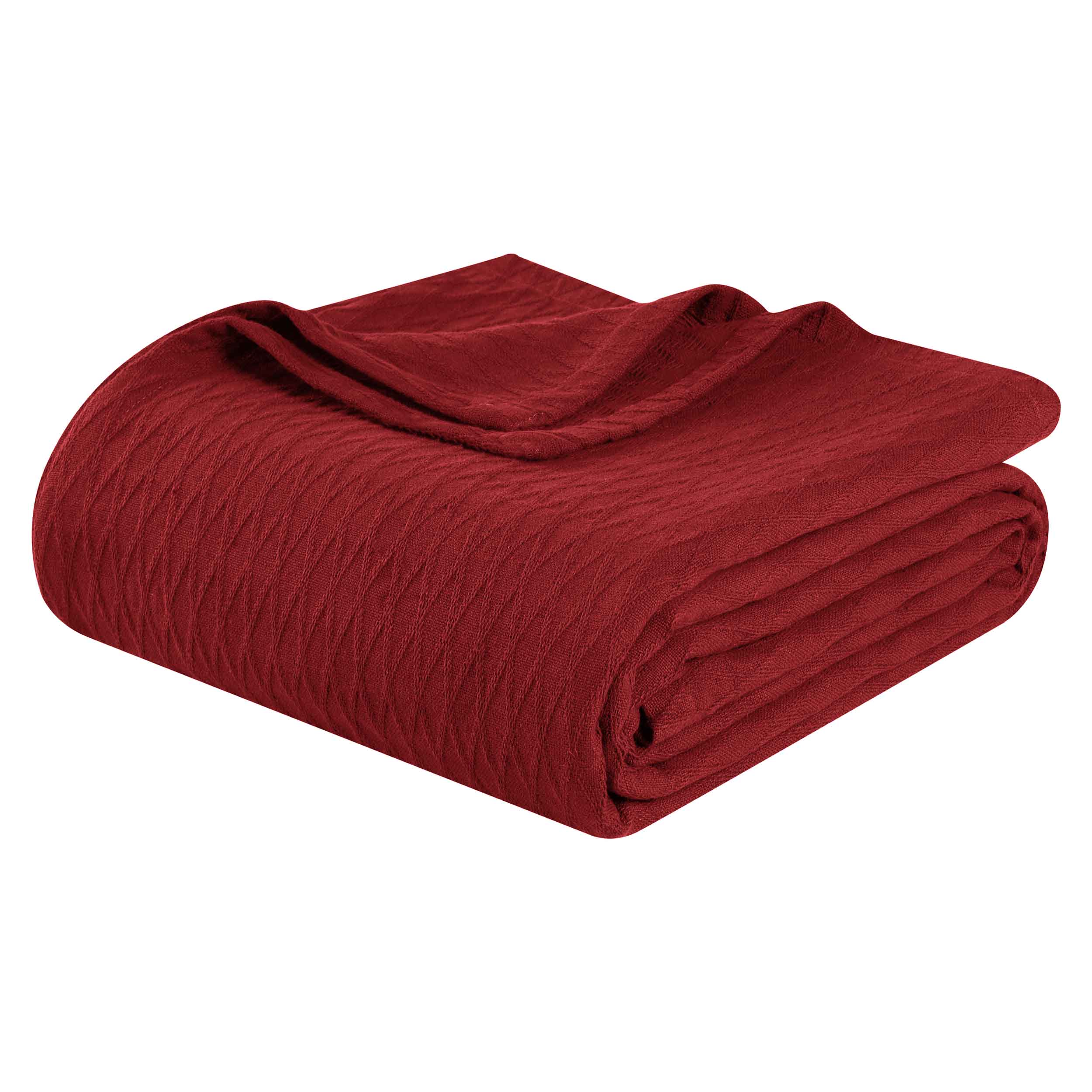 Premium Cotton All-Season Diamond Pattern Bed Blanket & Sofa Throw - Soft Cozy Blanket for Bedroom, Living Room, Travel and Gift Giving