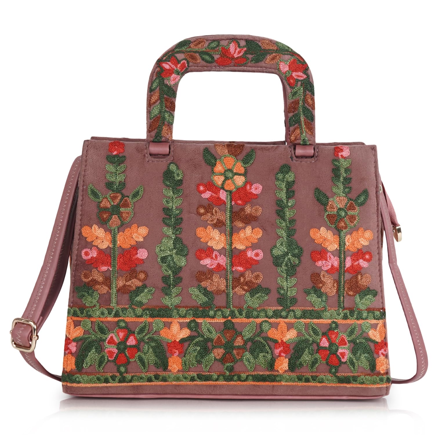 EVEDA Women's Shoulder Crossbody Hobo Handbag - Stylish Velvet Design with Gorgeous Embroidery for Casual & Evening Outfits | Perfect for Work, Shopping & Date Nights