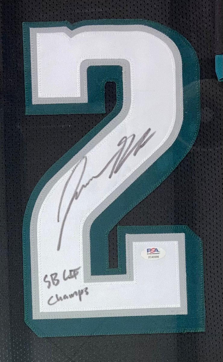 Jason Kelce Philadelphia Eagles Signed Framed Black Football Jersey - Super Bowl LII Champions - PSA Authenticated - Perfect for Eagles Fans, Sports Memorabilia Collectors & Man Cave Decor
