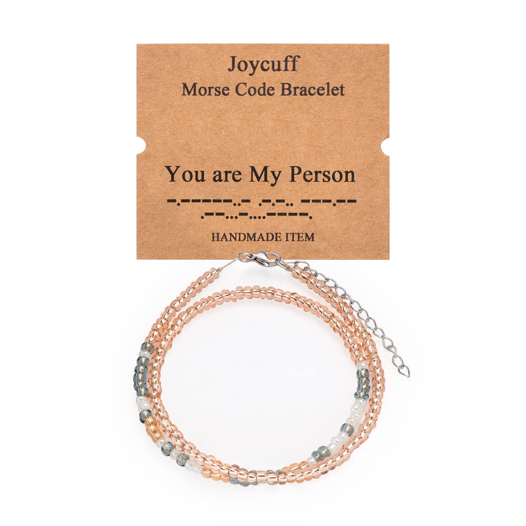 Layered Morse Code Bracelet for Women - Unique Birthday Gift for Mom, Aunt, Wife & Friends - Handmade Beaded Strand Bracelet - Perfect for Anniversaries, Mother's Day & Special Occasions