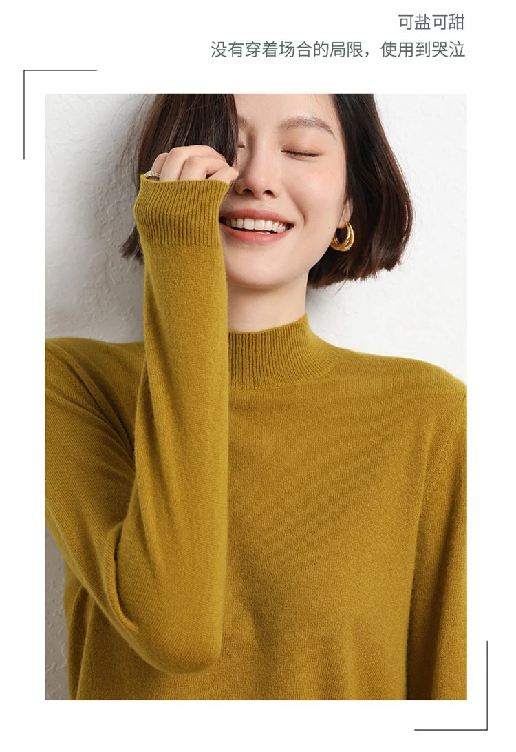 Warm Long Sleeve Pullover Sweater for Women - Cozy Knitwear for Fall & Winter - Perfect for Casual Outfits and Layering
