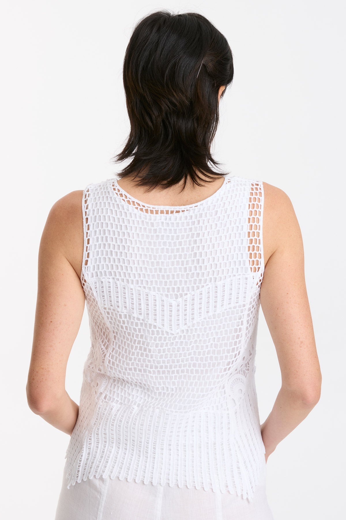 Larina Tank Top for Women - Soft White Stretchy Casual Shirt - Perfect for Summer, Yoga, and Everyday Wear