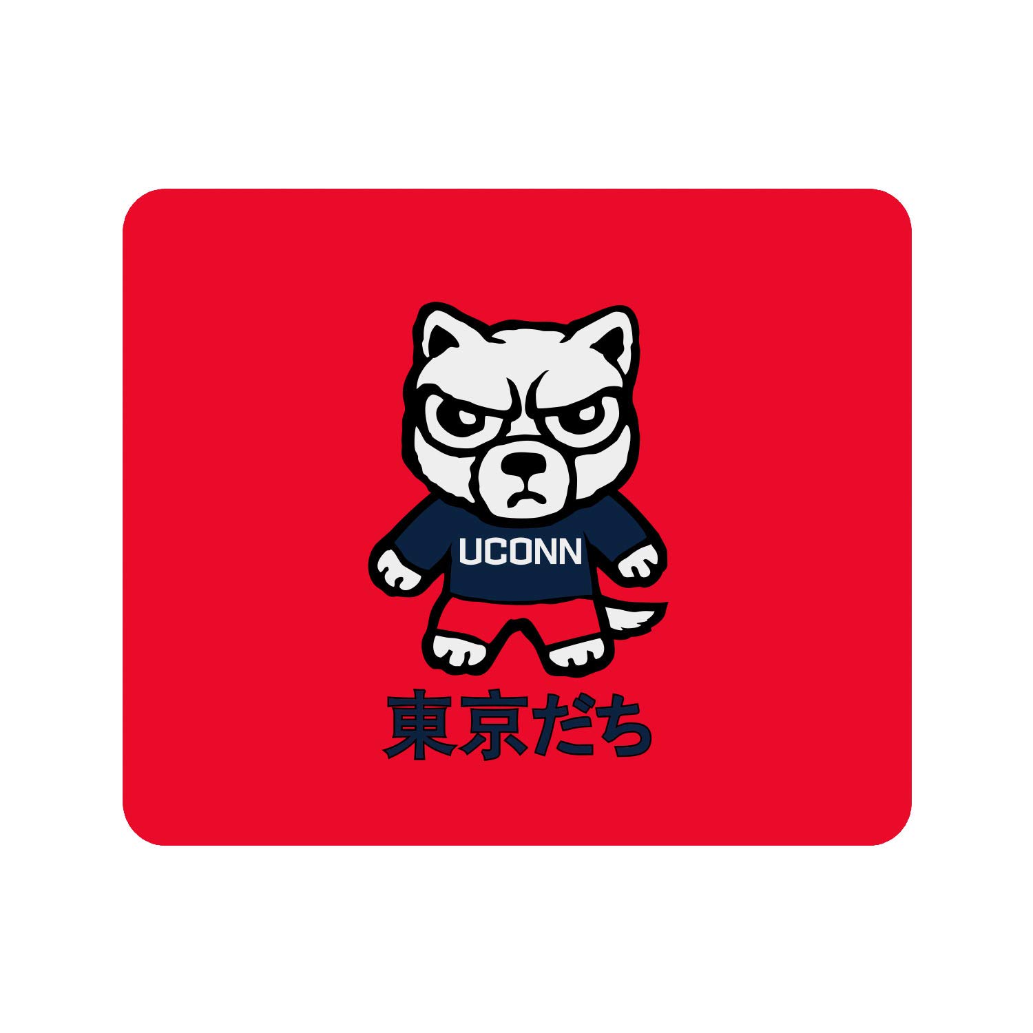 OTM Essentials University of Connecticut Standard Fabric Mouse Pad - Non-Slip Desk Accessory for Work & Gaming - Classic Tokyodachi Design for Office, Home & Dorm Use