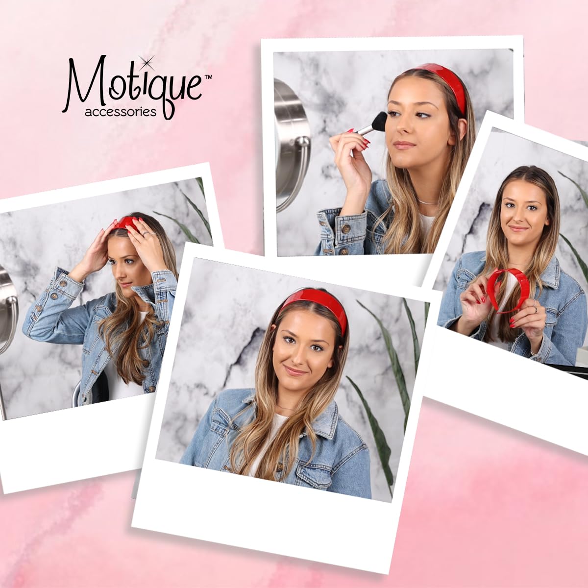 Motique Accessories White 2 Inch Hard Plastic Headband with Teeth for Women & Girls - Wide Hair Band for Workouts, Yoga, Sports & Everyday Fashion
