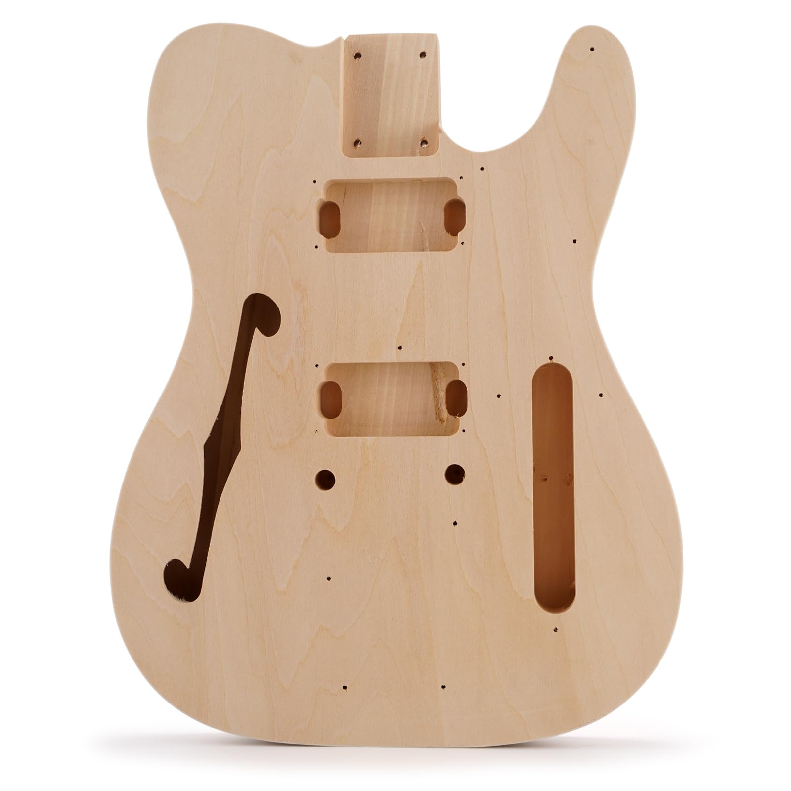 ZEFF DIY Electric Guitar Kit with Basswood Body - 6 String Electric Guitar with Maple Neck & Fretboard, S-S Pickups, Adjustable Bridge System - Complete All-in-One Kit for Beginners & Hobbyists - Perfect for Home Practice, Studio Recording & DIY Projects