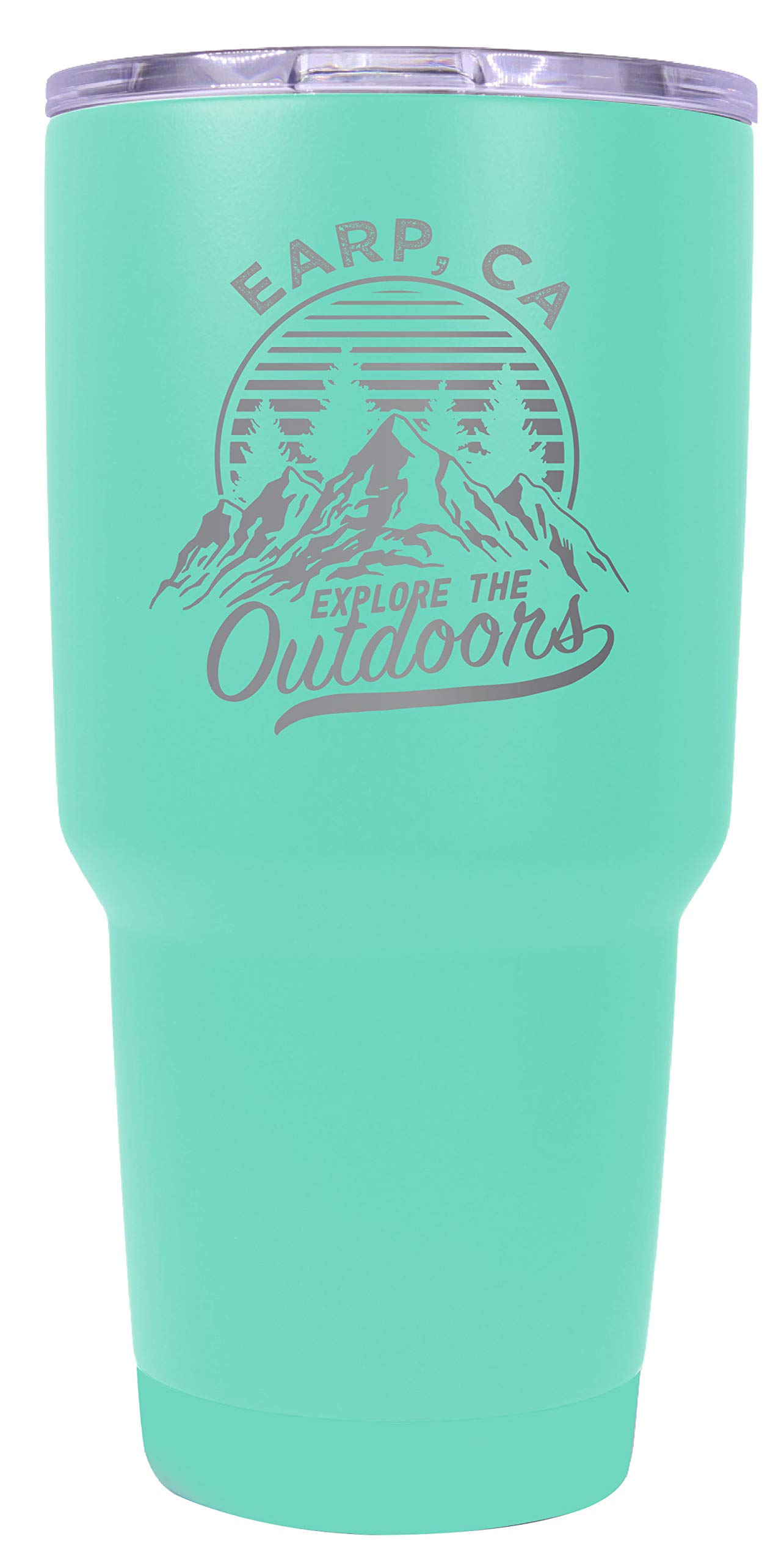 R and R Imports Laser Engraved 24 oz Insulated Stainless Steel Tumbler - California Souvenir, Seafoam Green, Double Wall Vacuum Insulated, Keeps Drinks Hot/Cold for Hours - Perfect for Travel, Office & Outdoor Activities