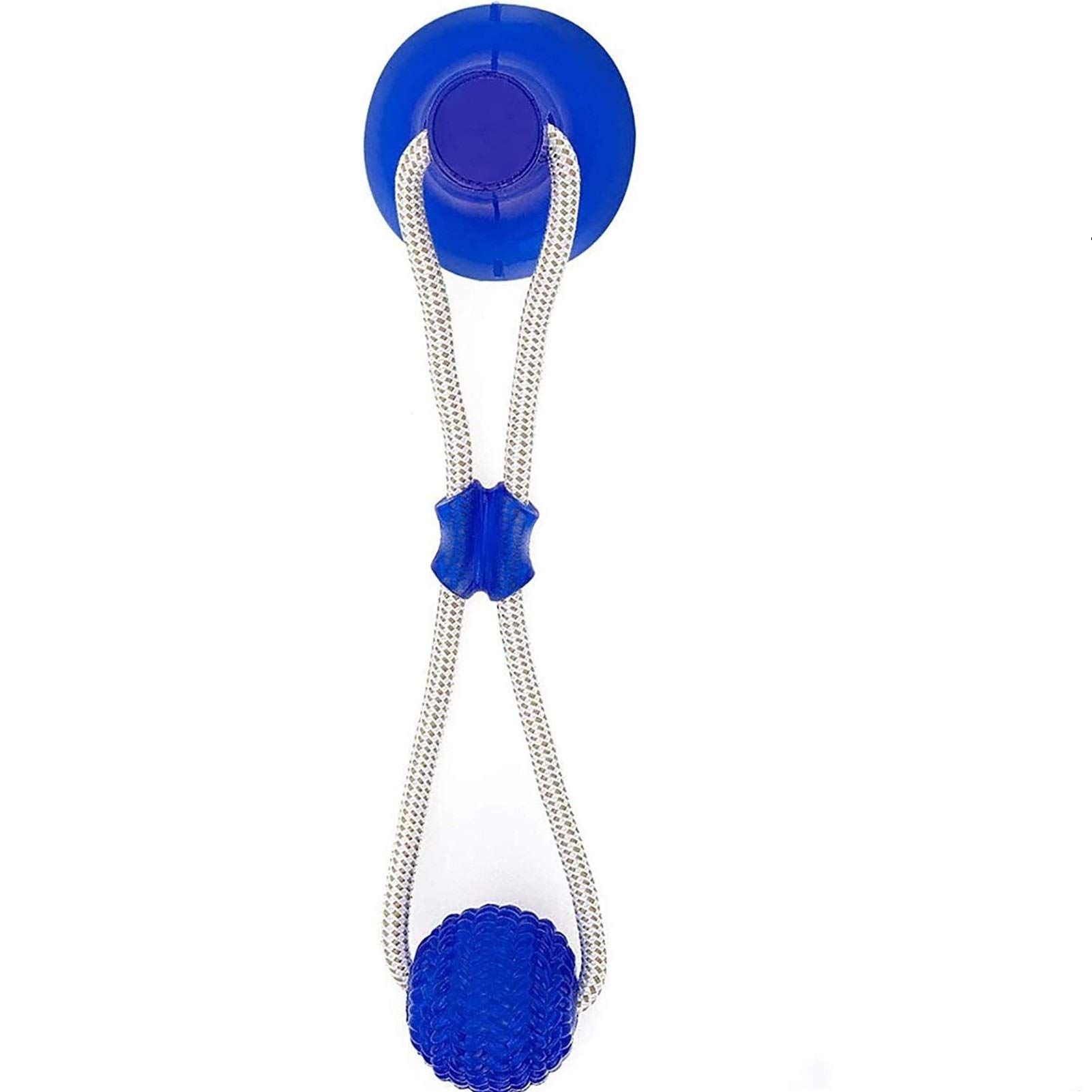 WUCHENG Dog Chew Toy with Suction Cup & Rope - Dental Cleaning, Tug of War & Teething Chew Toy for Puppies & Dogs - Perfect for Indoor Play, Training & Teeth Cleaning (Color: A)
