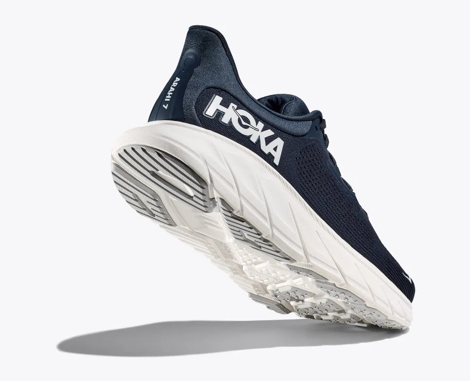 HOKA Arahi 7 Wide Running Shoes for Men - Outer Space/White | Stability & Cushion for Road Running, Jogging & Daily Wear