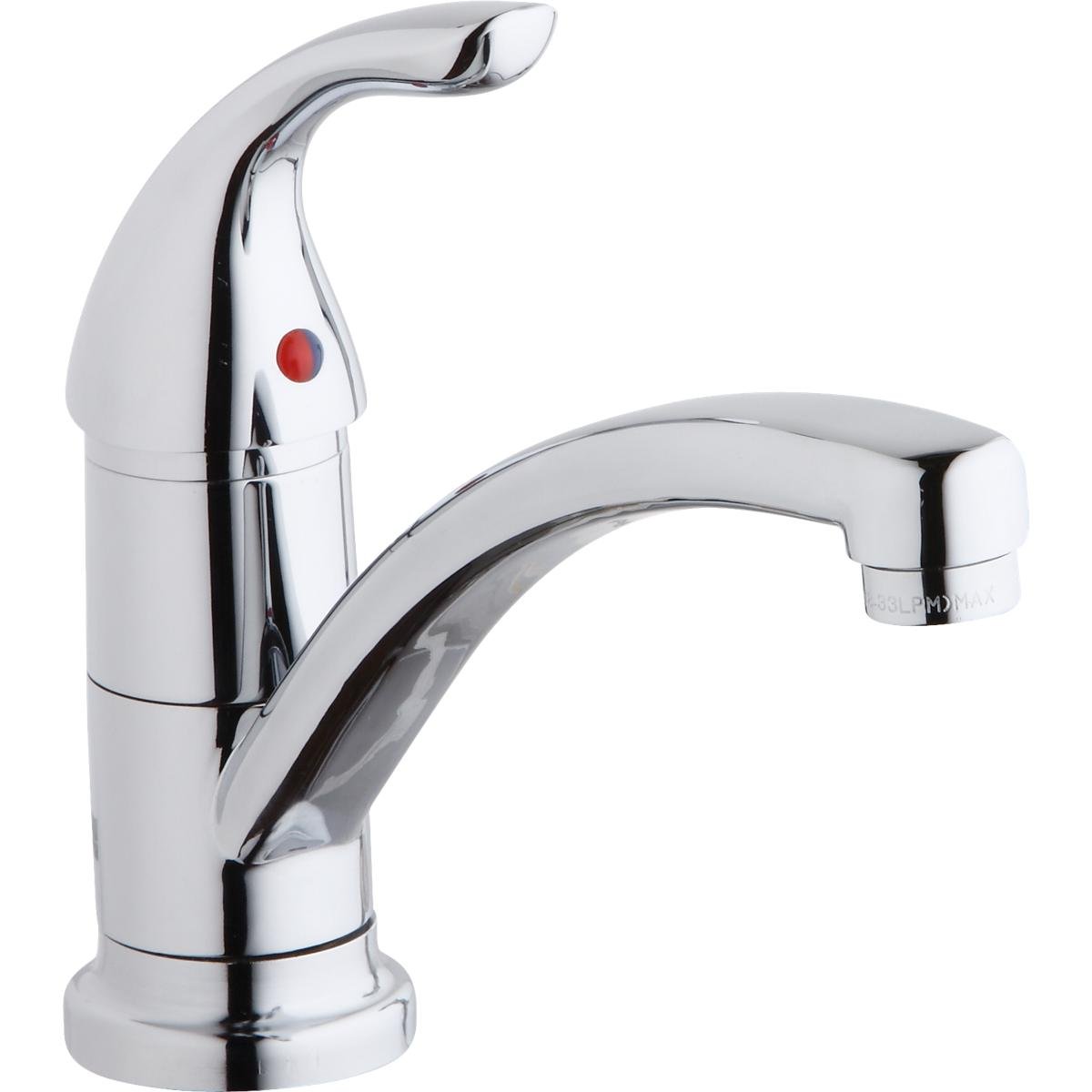 Elkay LK1500CR Single Hole Deck Mount Kitchen Faucet with Lever Handle - Chrome Finish for Modern Kitchens | Ideal for Cooking, Washing Dishes & Home Renovation